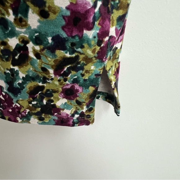 J. Jill Wearever Collection Shift Dress Floral Print Rayon Stretch Long Sleeve S - Picture 8 of 11